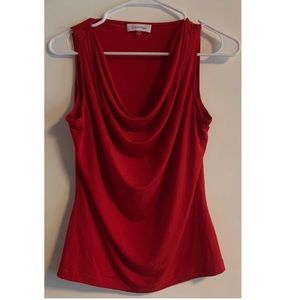 Red Calvin Klein top